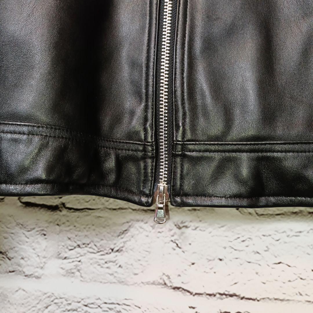 美品■NANO UNIVERSE ライダースジャケット ブラック ラムレザー