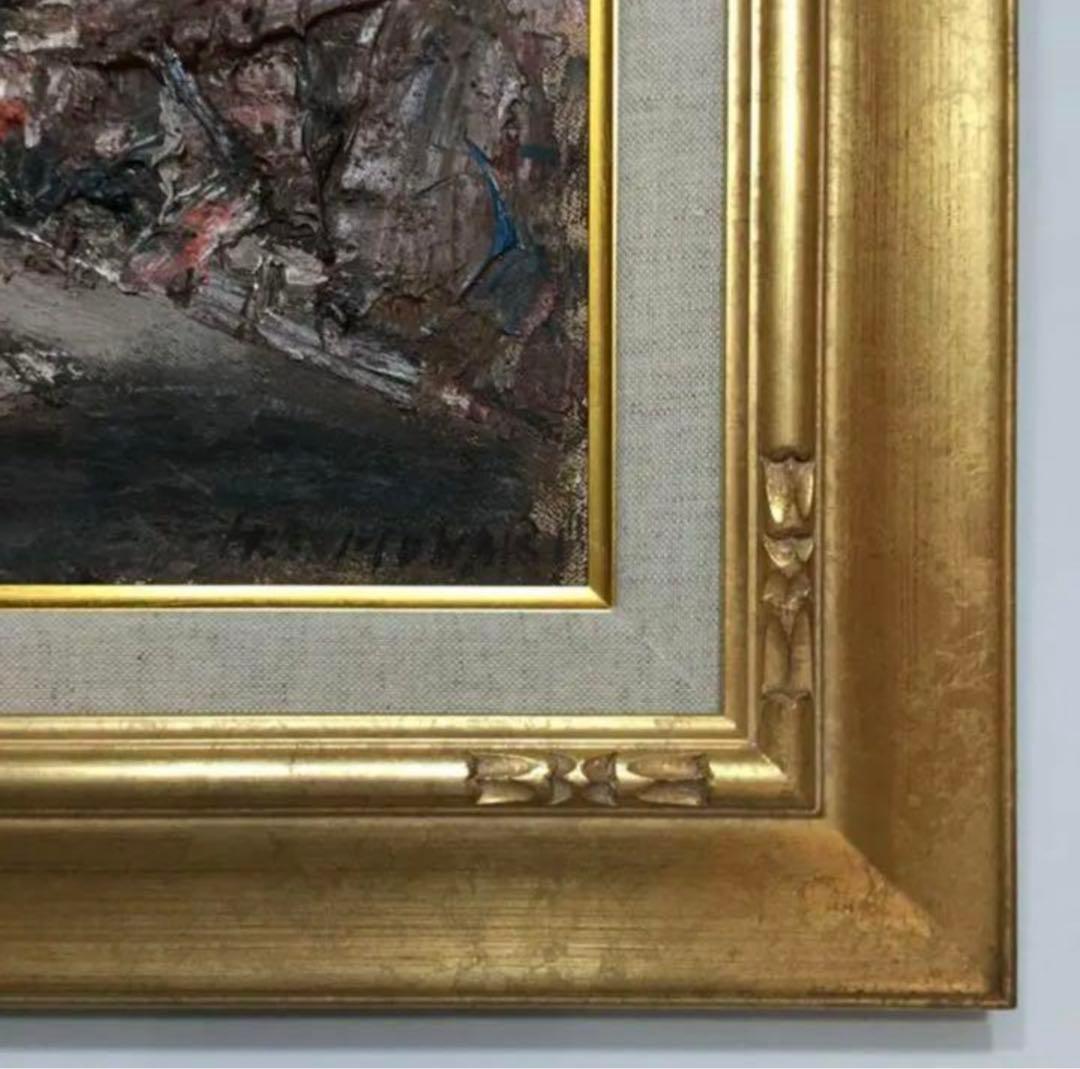 絵画・額縁・油絵・友成 晴雄・新品未使用・並木道・美術品・インテリア・雑貨