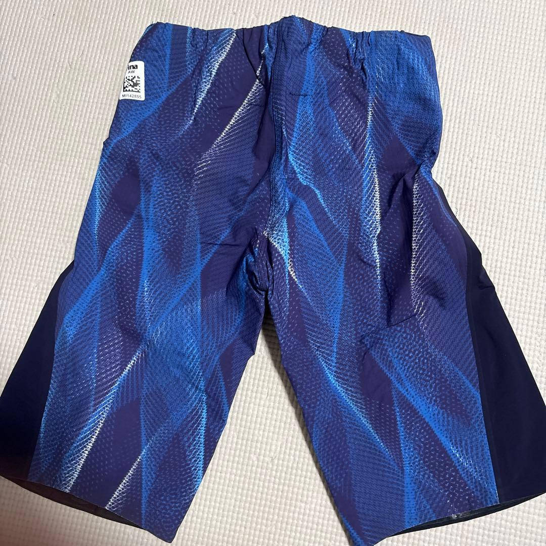 asics/MIZUNO GX競泳水着 黒/青　 アクアフォースシリコン製付き