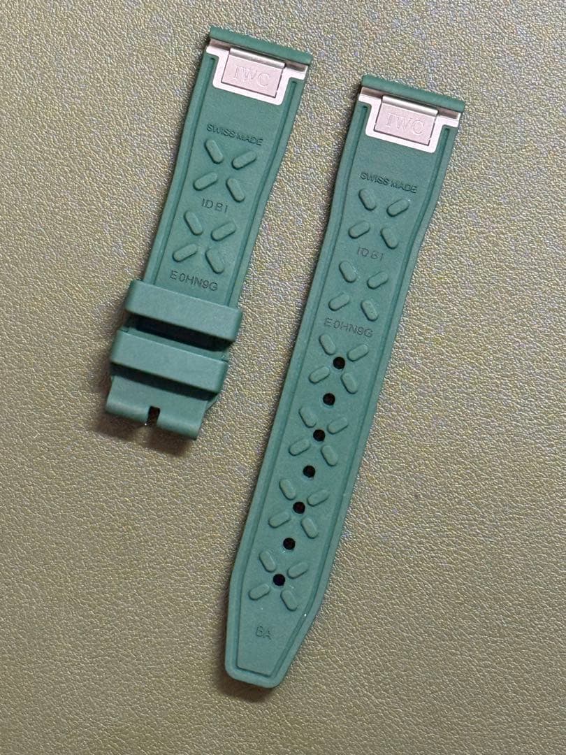 IWC マーク20用純正ラバーベルト 20mm グリーン