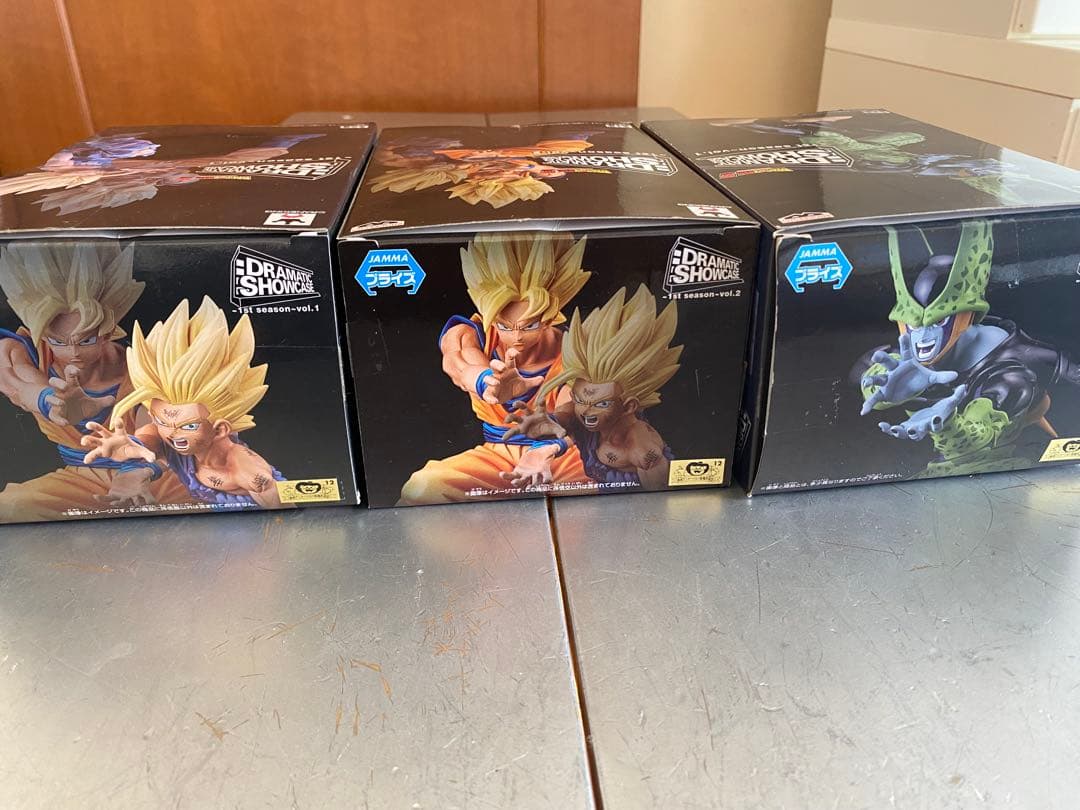 ドラゴンボール 孫悟空 孫悟飯 セルフィギュア3点セット親子カメハメ波　箱付き