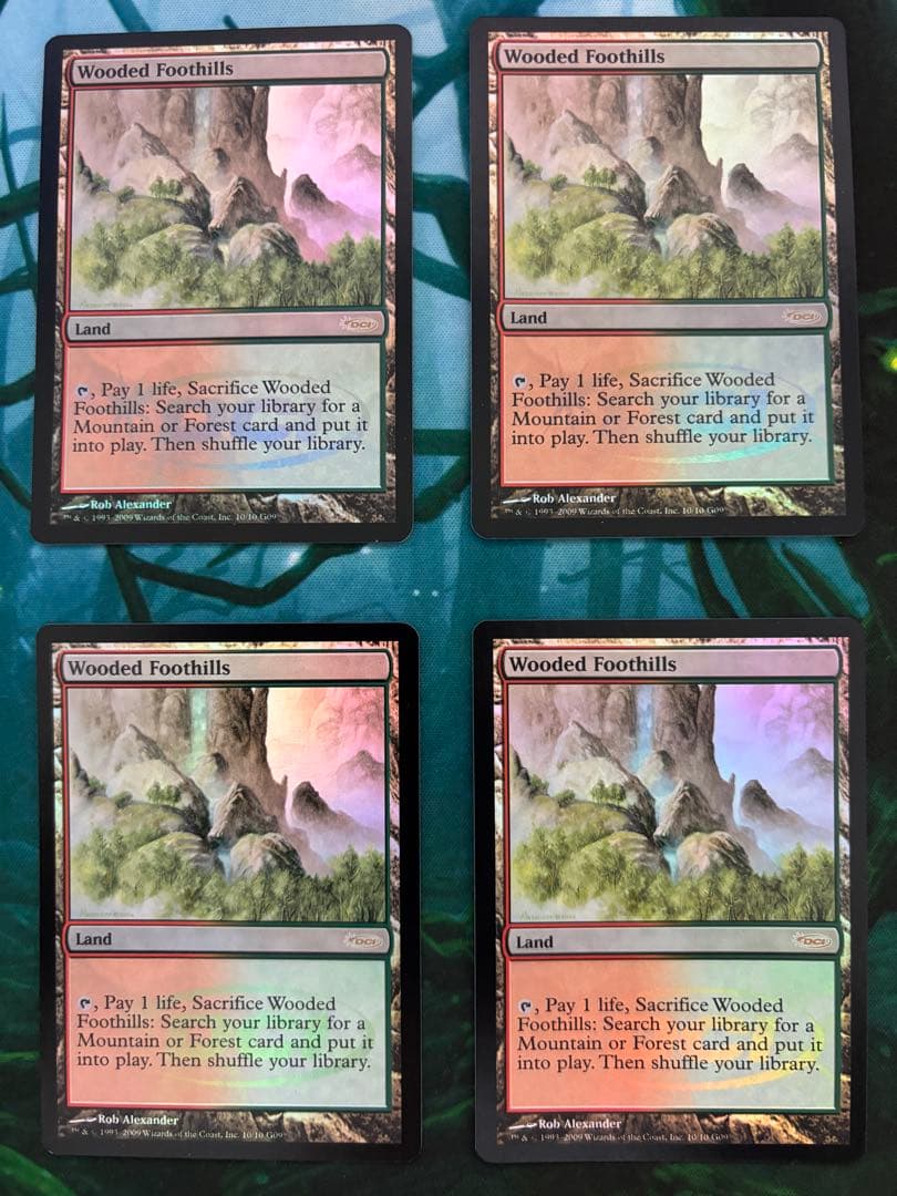 樹木茂る山麓　ジャッジFOIL 4枚セット