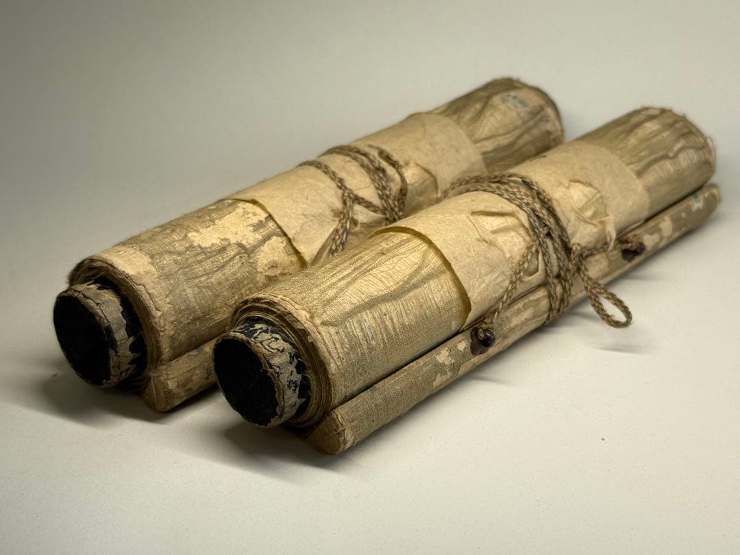 T19 江戸後期 文人画家 頼山陽「即事」詩一行双軸共箱 文政6年作品 掛軸