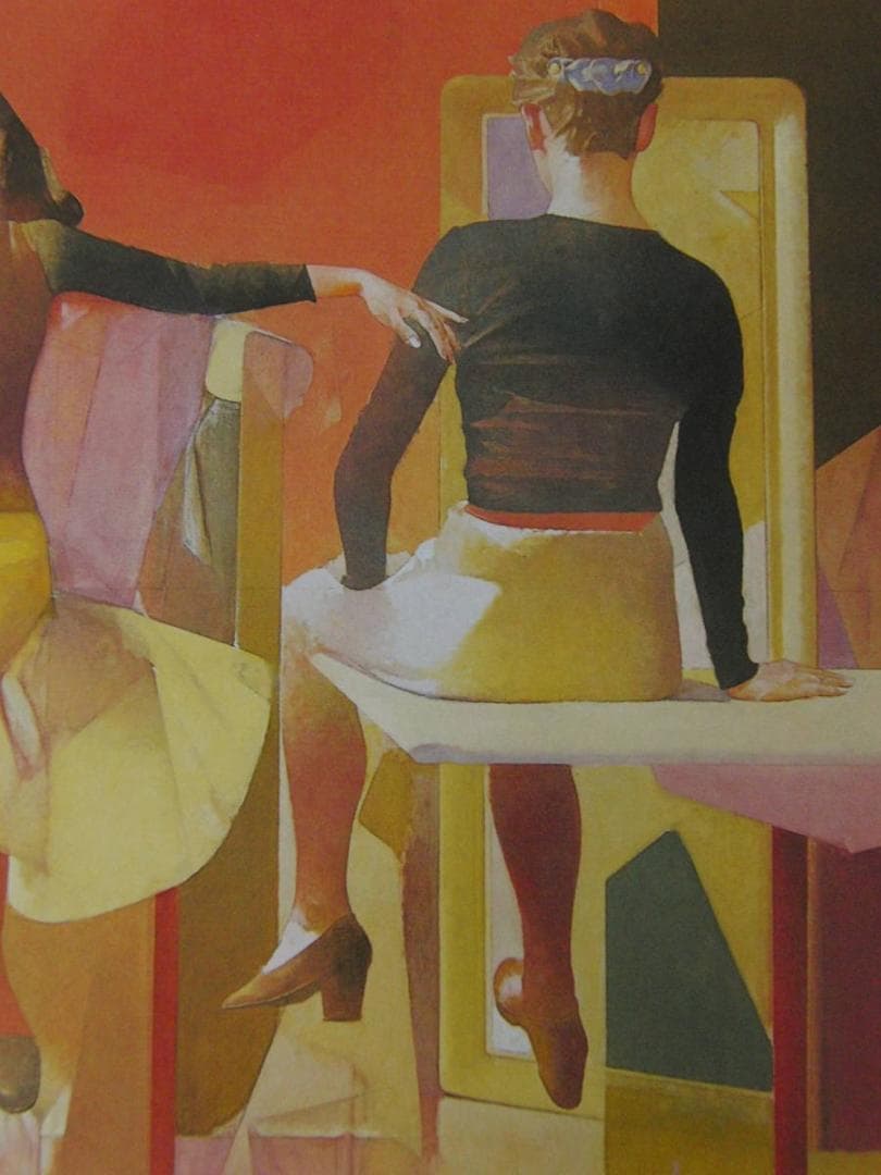 片岡伸介、【肖像】、希少な額装用画集より、新品額装付、状態良好