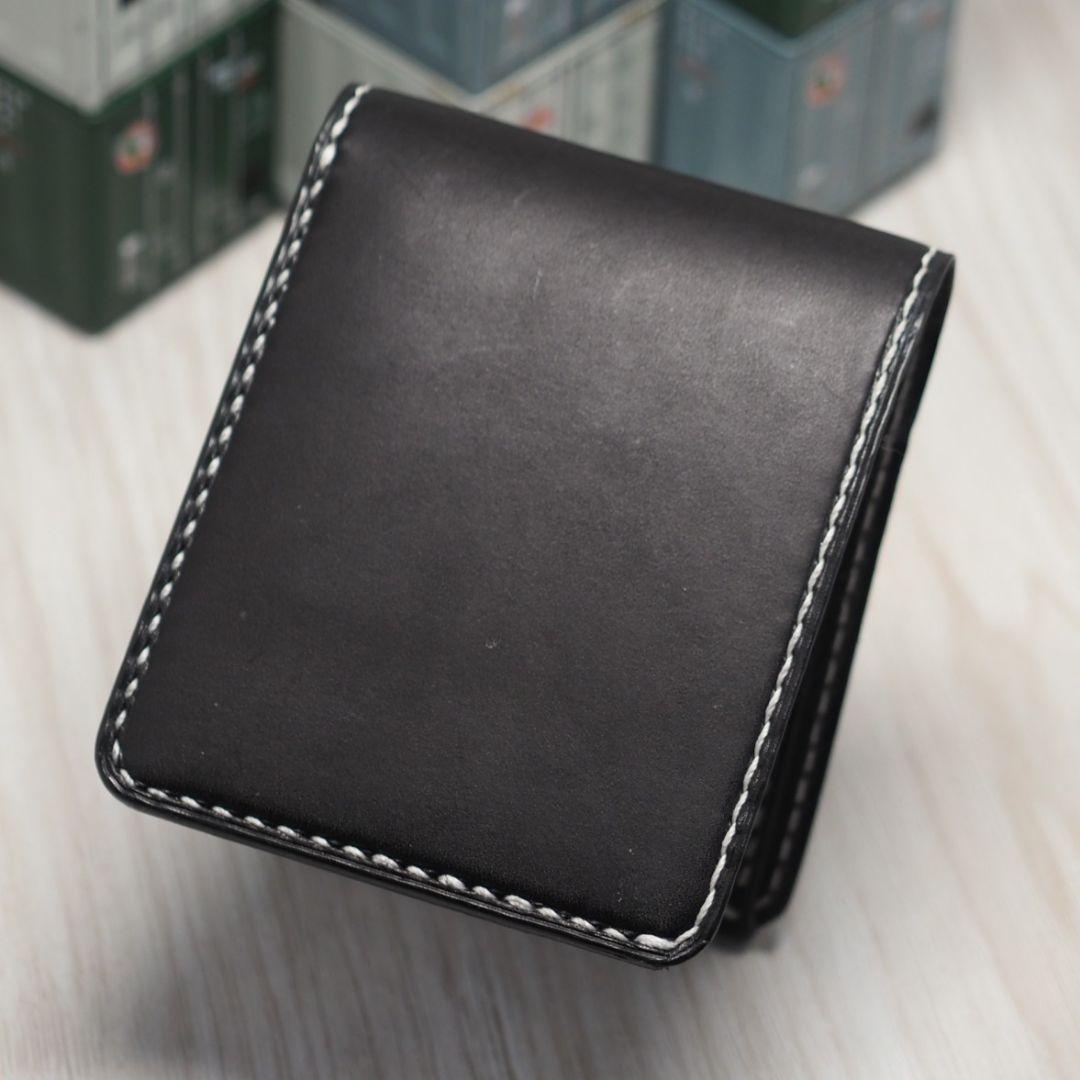 ビルフォードウォレット　ハーフウォレット　ブラックヌメ