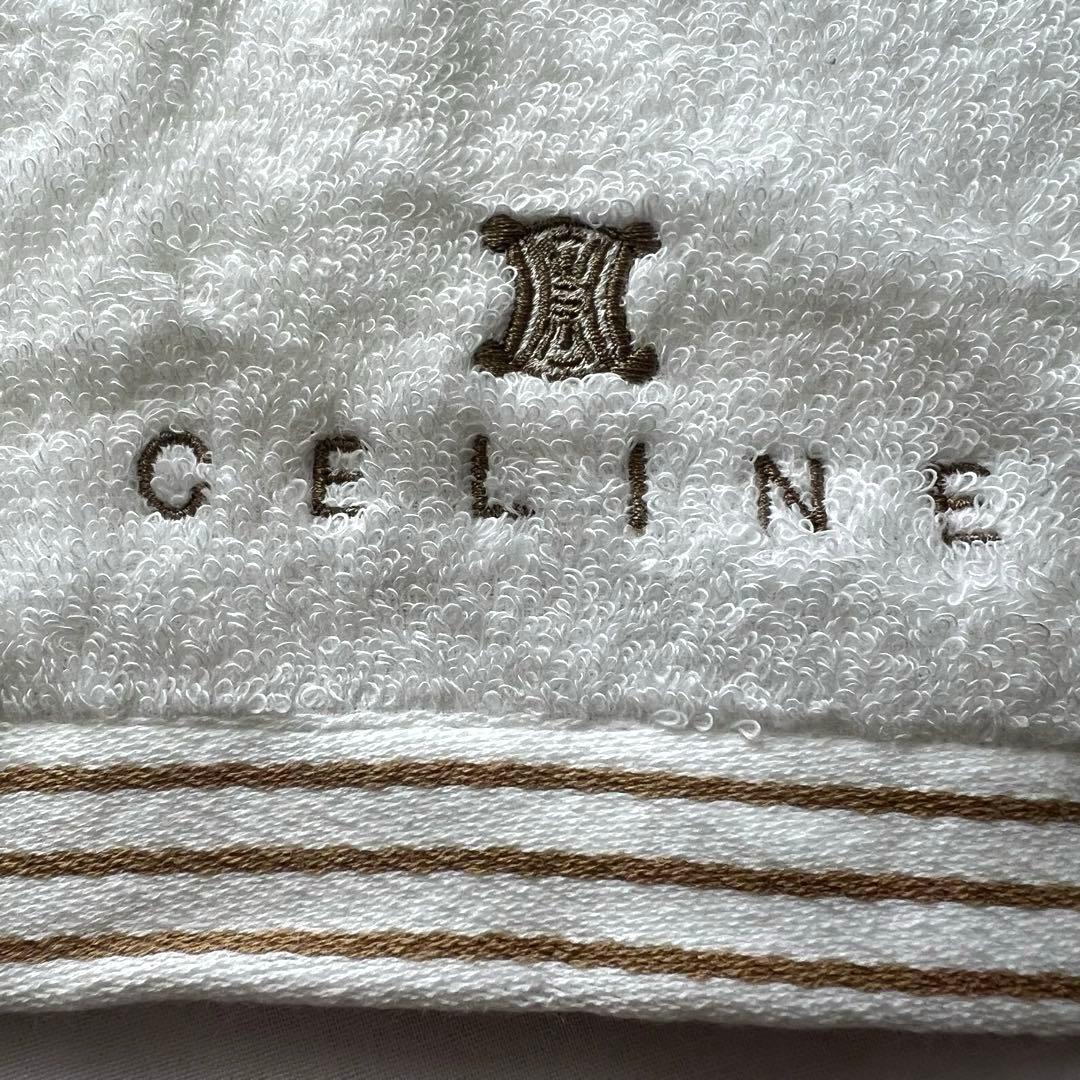 003【未使用】❤️CELINE フェイスタオル　ホワイト