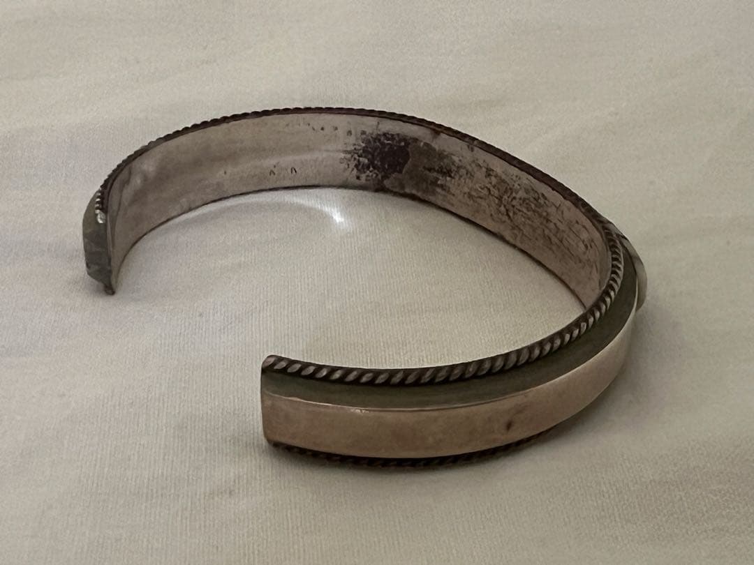 インディアンジュエリー バングル シルバー ホワイトターコイズ