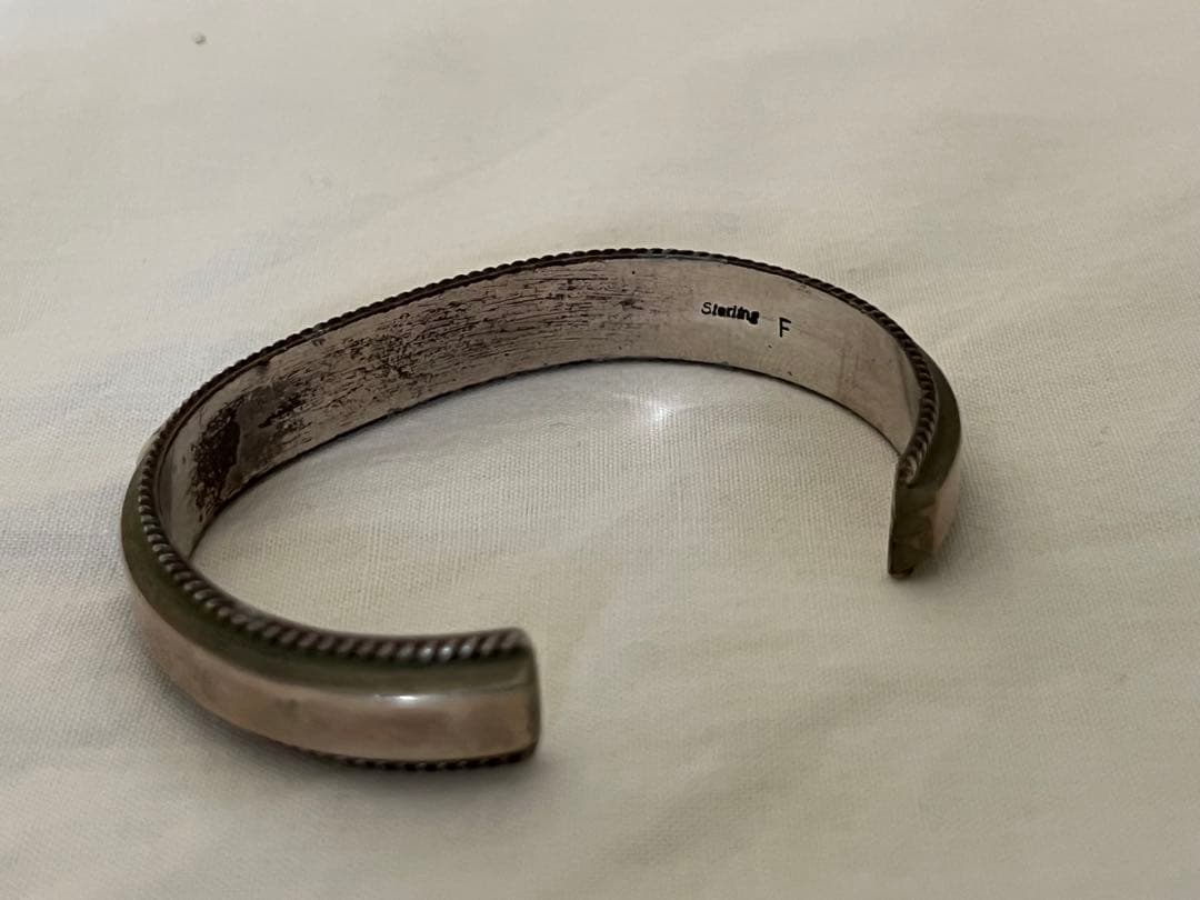 インディアンジュエリー バングル シルバー ホワイトターコイズ