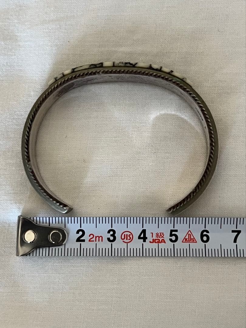 インディアンジュエリー バングル シルバー ホワイトターコイズ