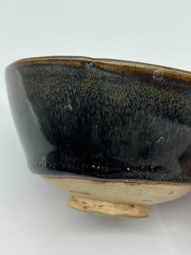 南宋時代　禾目天目茶碗　建窯茶盞 【旧家蔵出し】 希少貴重 唐物(E-60)