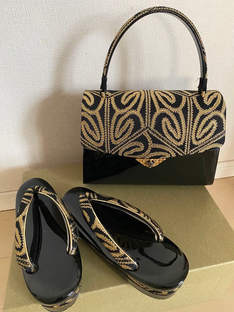 【高級】美品　着物用バック　草履