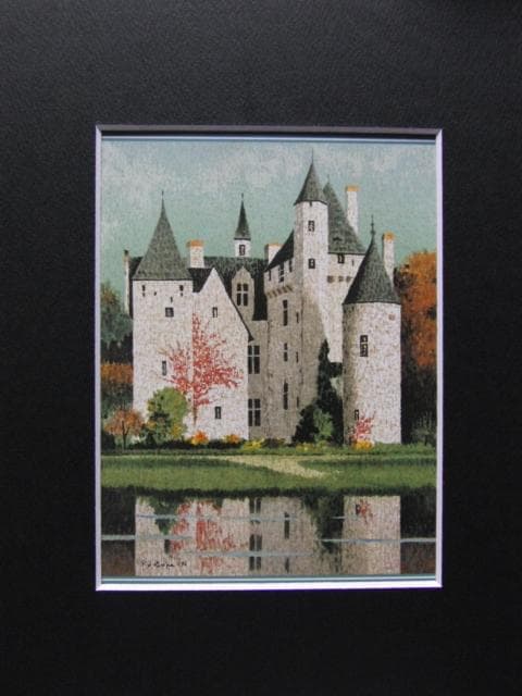 西村龍介、【秋意】、希少な画集画、新品高級額・額装付