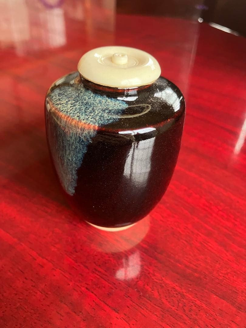 茶入棗　茶道具　肩衝茶入　仕覆付　点前道具