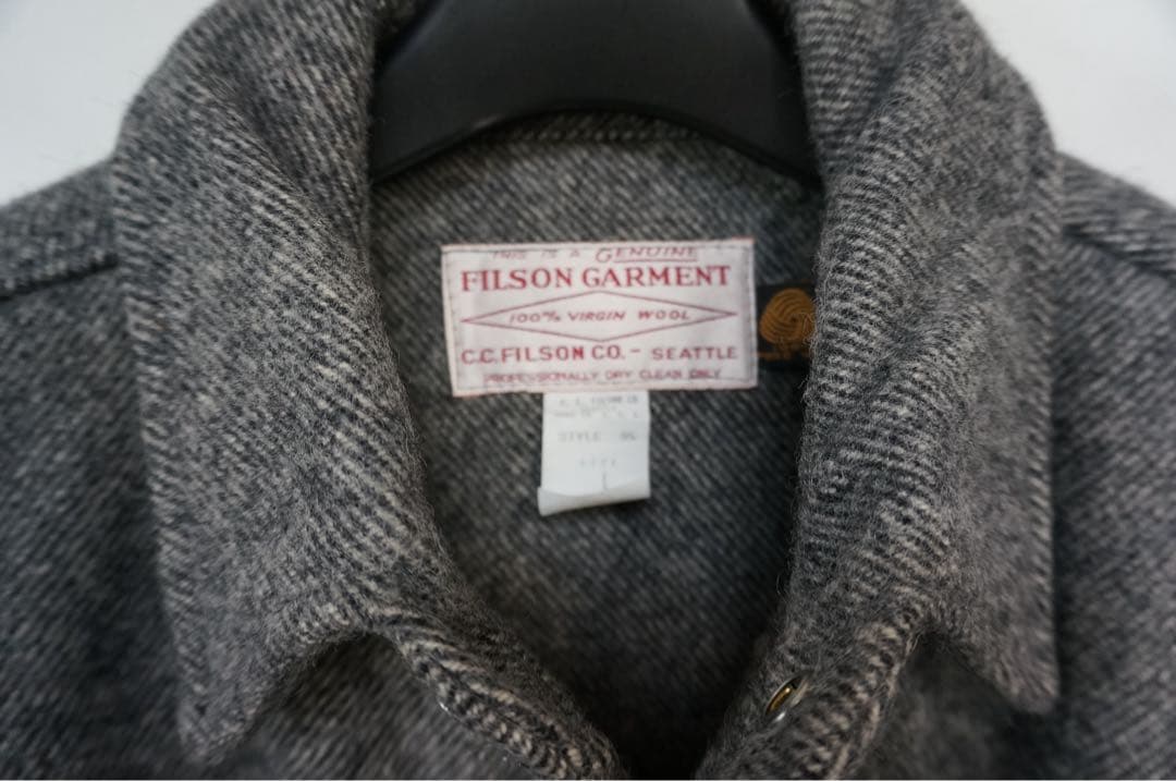 【美品】FILSON フィルソン ケープジャケット Lグレー　ダブルマッキーノ