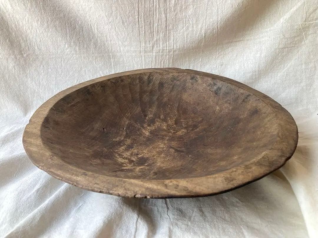 古道具　繭皿　木皿　枯れた皿