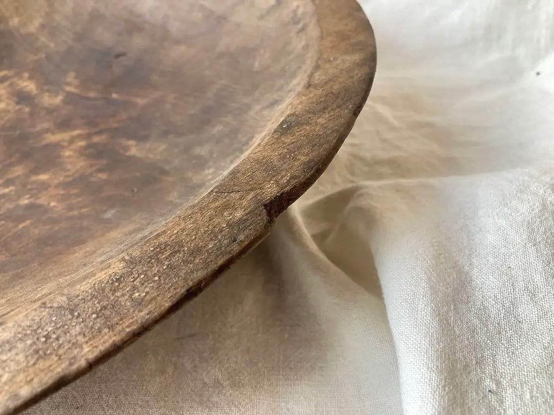 古道具　繭皿　木皿　枯れた皿