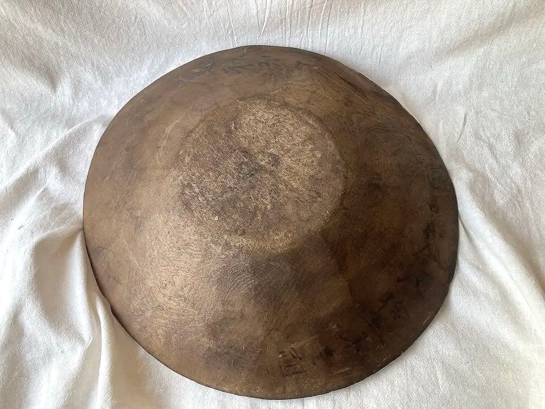 古道具　繭皿　木皿　枯れた皿