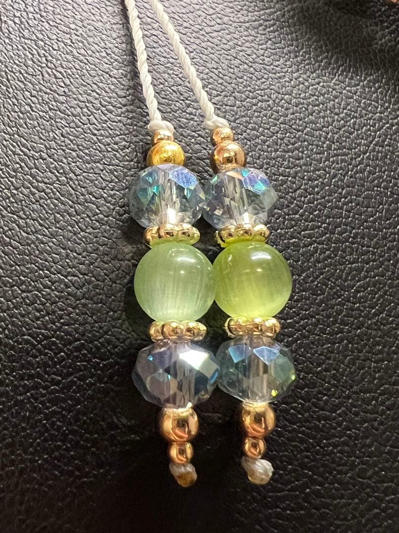 【handmade】マクラメ× ラブラドライト&ローズクォーツ ネックレス