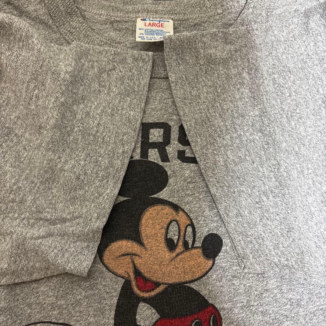 ハ*ナ様 80S Champion トリコタグ ミッキーマウス Tシャツ Lサイ