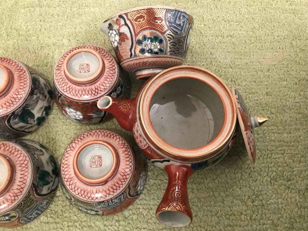 美品 九谷焼 九谷庄三 煎茶器セット