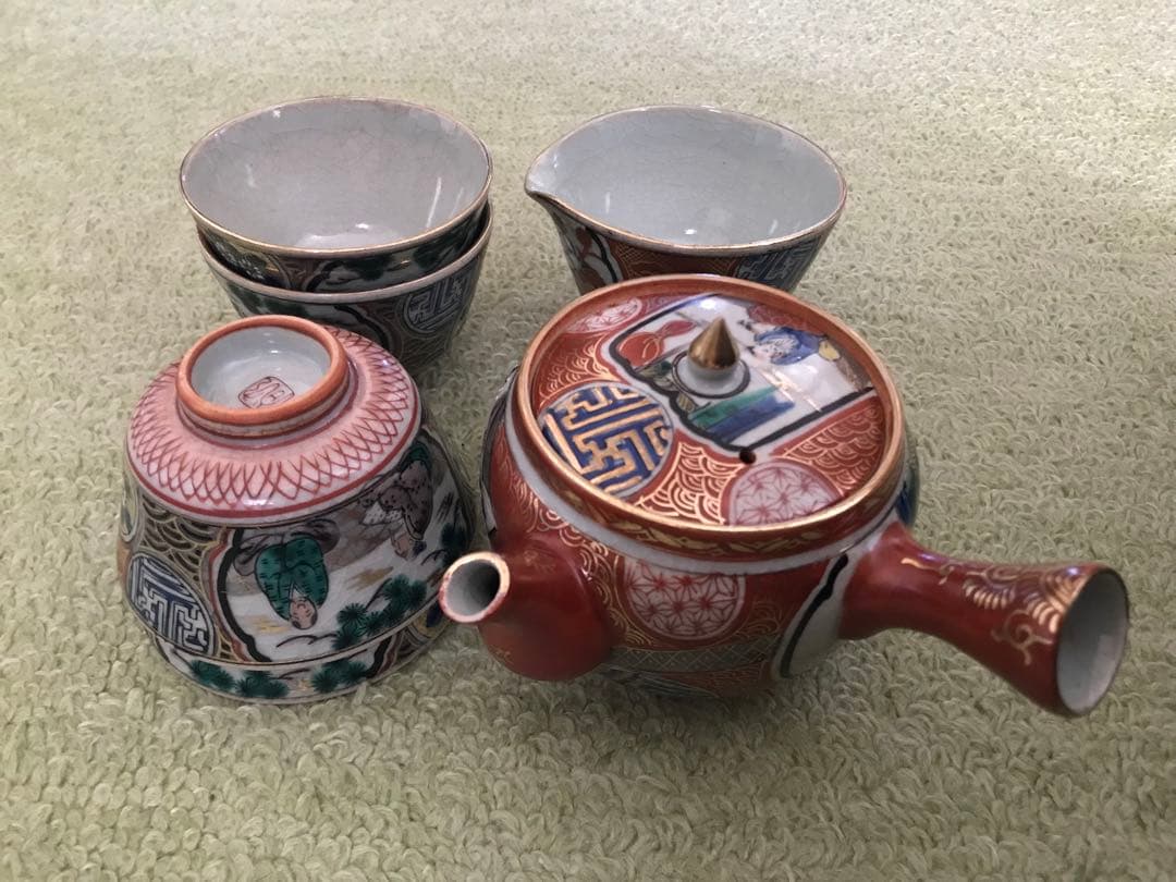 美品 九谷焼 九谷庄三 煎茶器セット