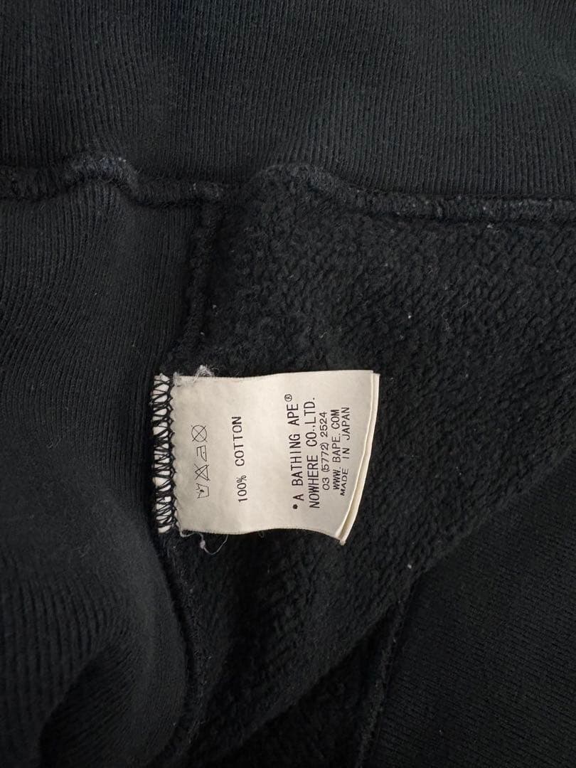 激レアL！BAPE GENERALS APEプルオーバーパーカー黒