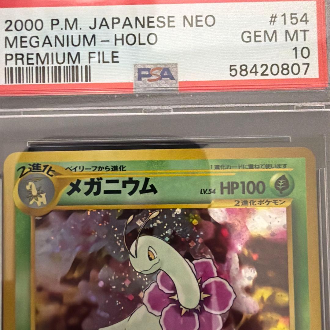 オーダイル バクフーン メガニウム 3枚セット　旧裏　PSA10+9