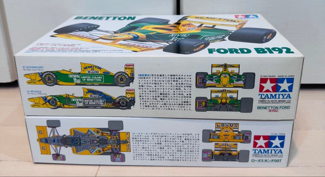【未組立】　タミヤ　ベネトン　ロータス　2台セット　1/20