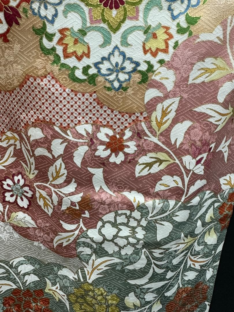 商談中 逸品 白地 染め分け華文 振袖 梅垣織物 フルセット 小田急誂え