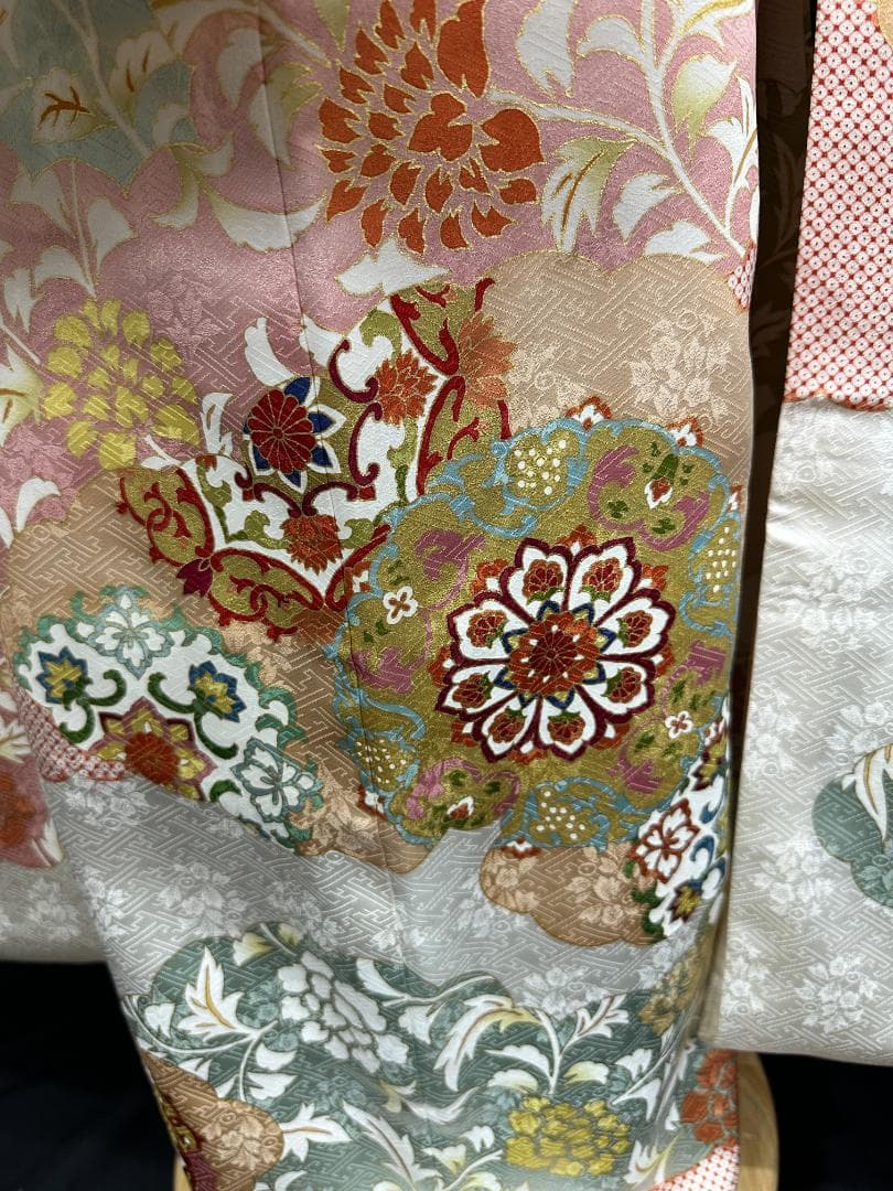 商談中 逸品 白地 染め分け華文 振袖 梅垣織物 フルセット 小田急誂え