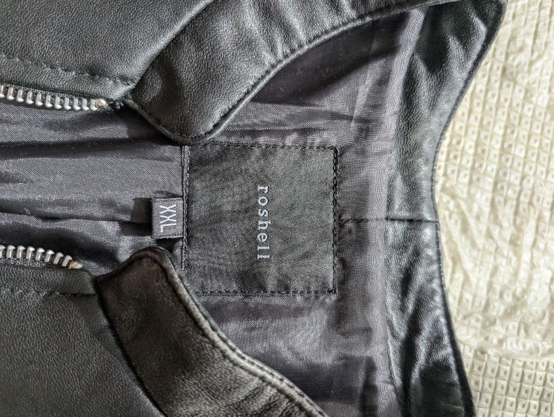 【12/21価格戻し】メンズ　シングルレザージャケット　ブラック