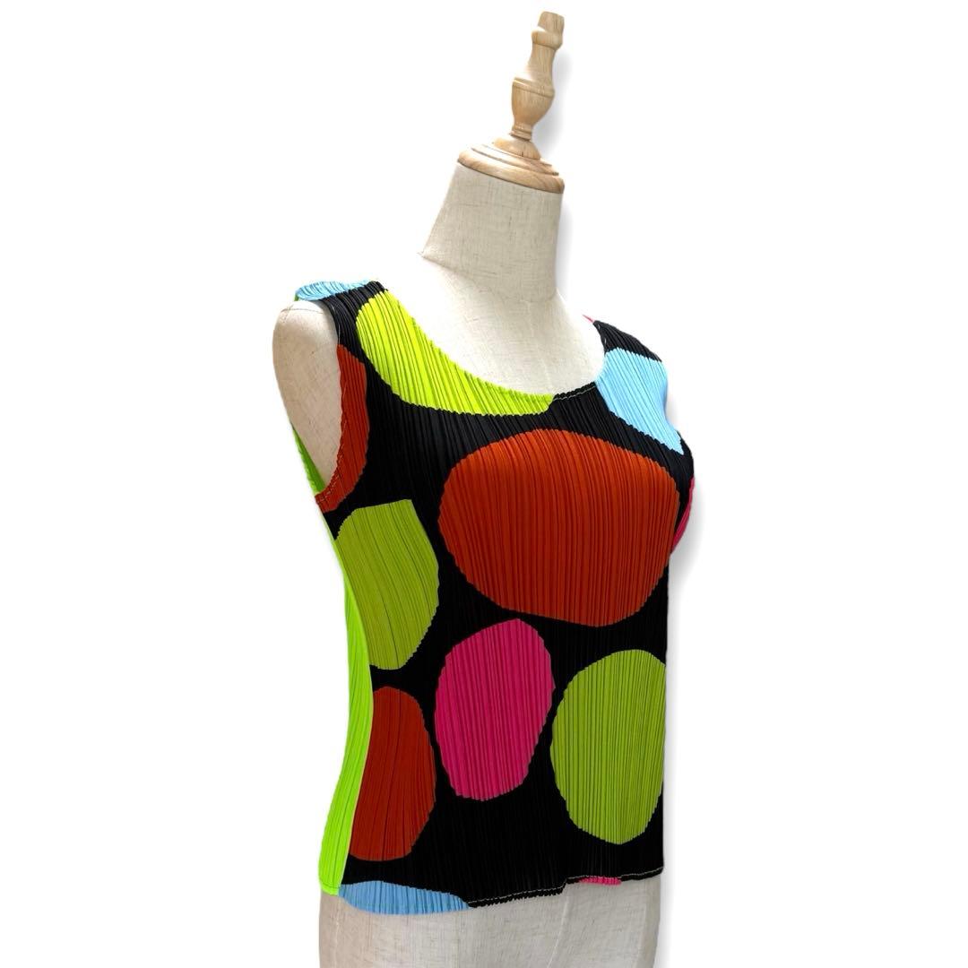希少★プリーツプリーズ イッセイミヤケ カラフル タンクトップ レディース 3