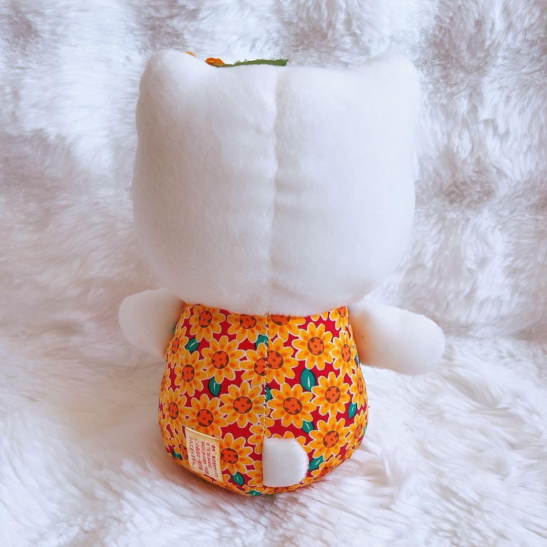 希少レア　ハローキティ　ぬいぐるみ　夏　ひまわり　麦わら帽子　平成レトロ