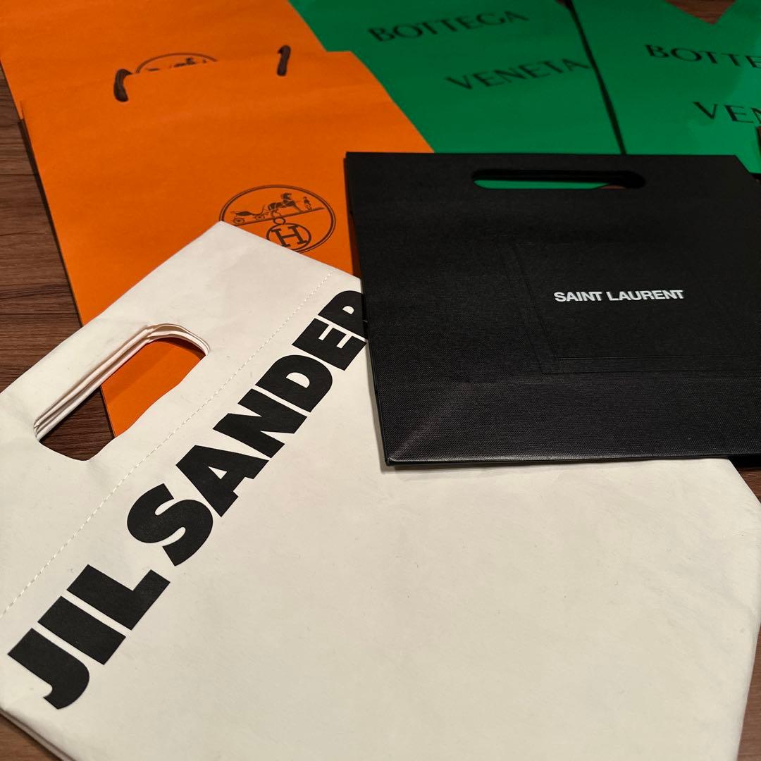 ボッテガ、エルメス、ヴィトン、ジルサンダー、サンローラン、ショップ袋7枚セット