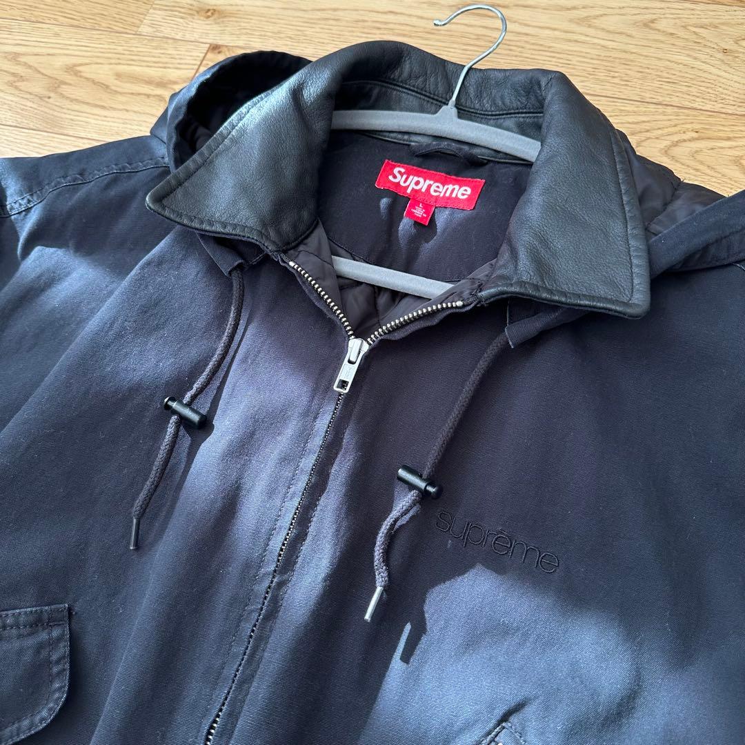 ジャケット・アウター Supreme leather collar utility jacket L