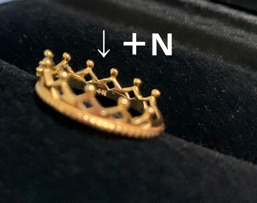 NOJESS ノジェス　K10 リング　クラウンピンキー　ダイヤモンド　4号