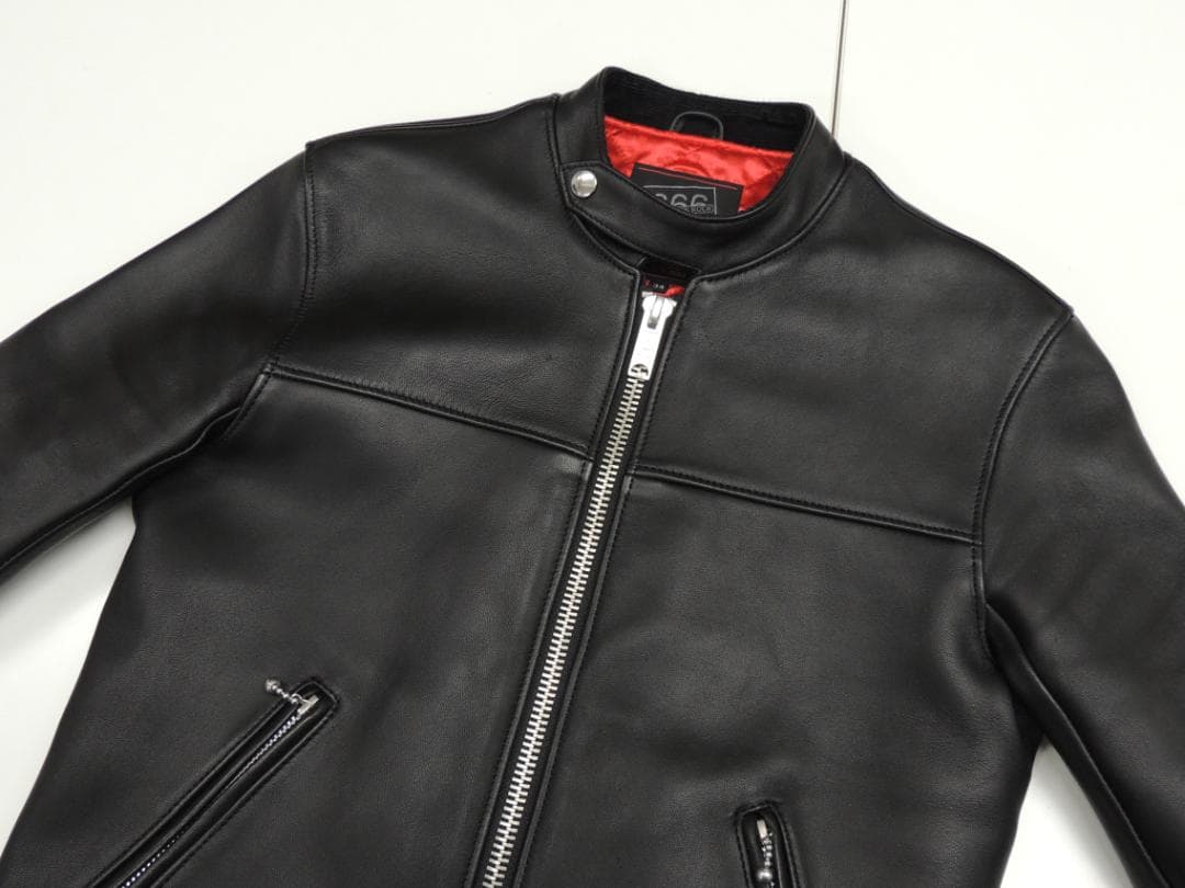 666 MANDARIN COLLAR シープスキン 羊革 シングル ライダース