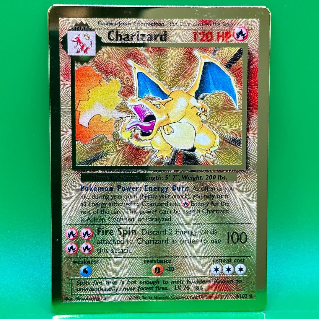 ポケモンカード 海外 リザードン メタルカード 公式品 旧裏 英語