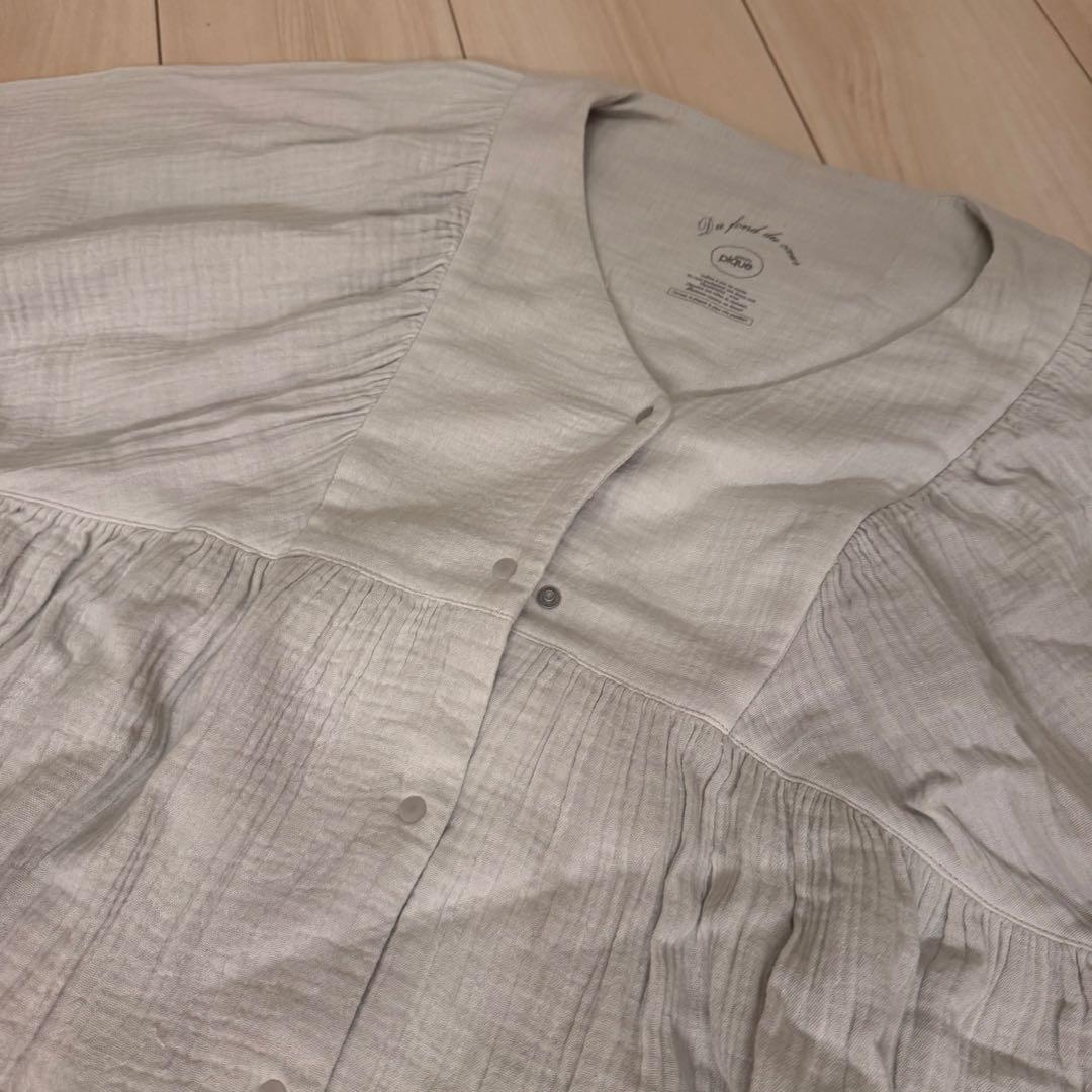 ジェラートピケ マタニティガーゼワンピース フリーサイズ ミント