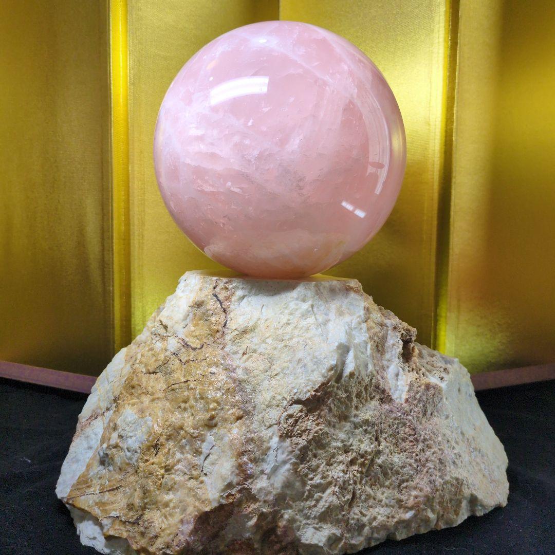 ローズクォーツ スフィア 直径145mm 4.1kg 丸玉天然石 パワーストーン