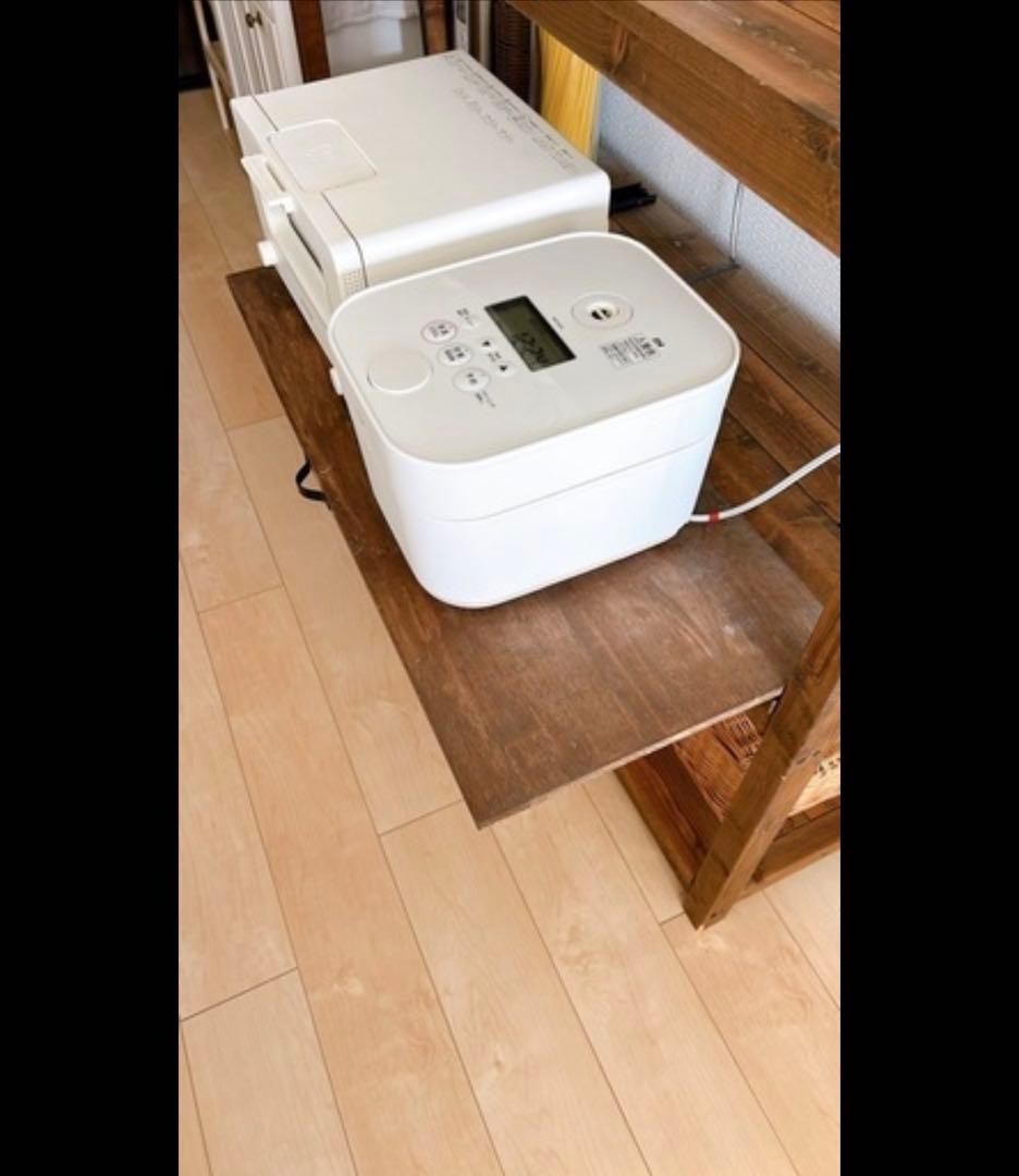 木製　キッチン収納　作家さん作品　家電収納 3段シェルフ