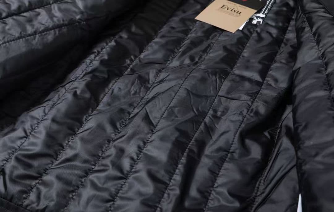 新品❤EVISU 刺繍入りのステンカラー、厚手カジュアルジャケット