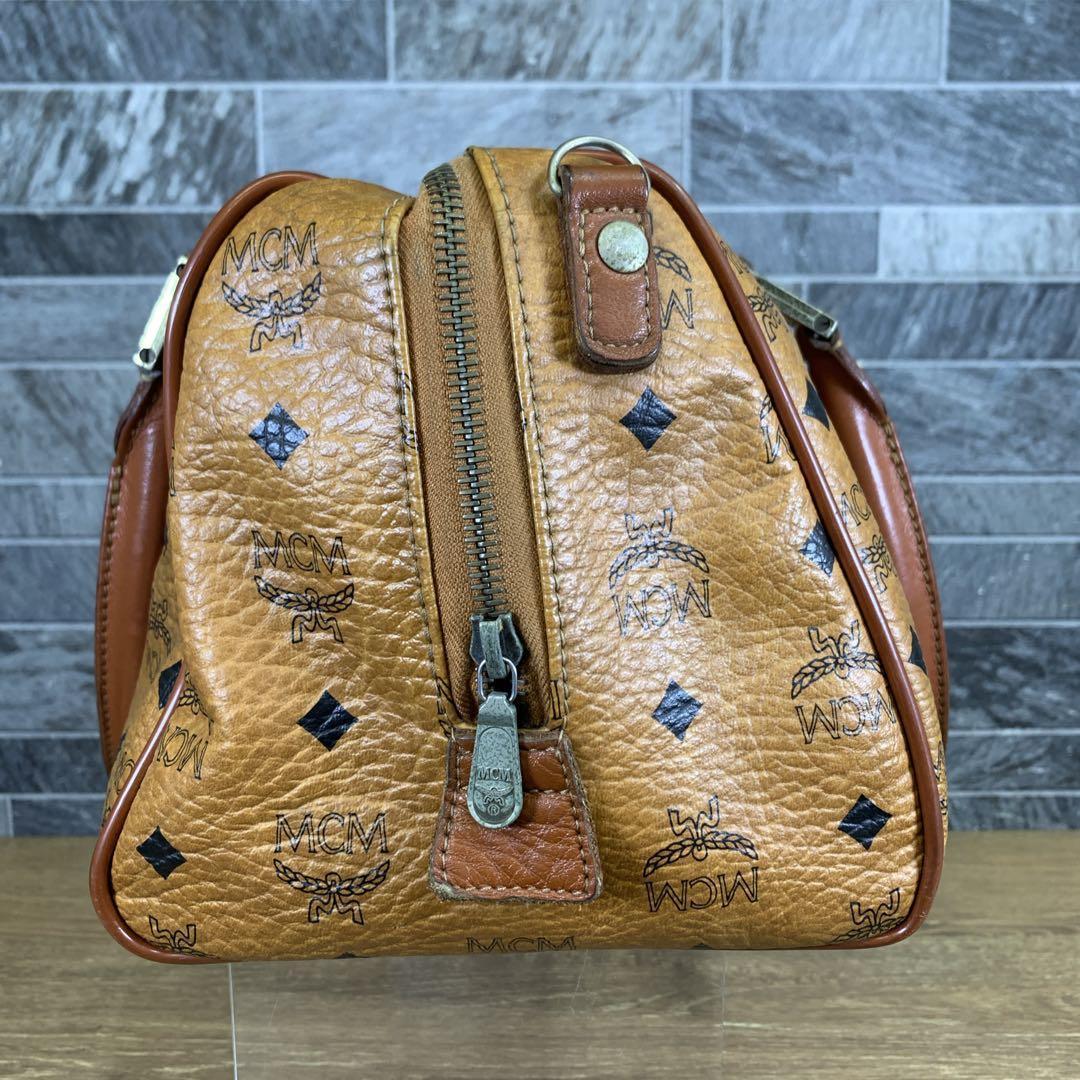 ヴィンテージ　MCM　A6631　レザー　ミニボストンバッグ　MUNCHEN