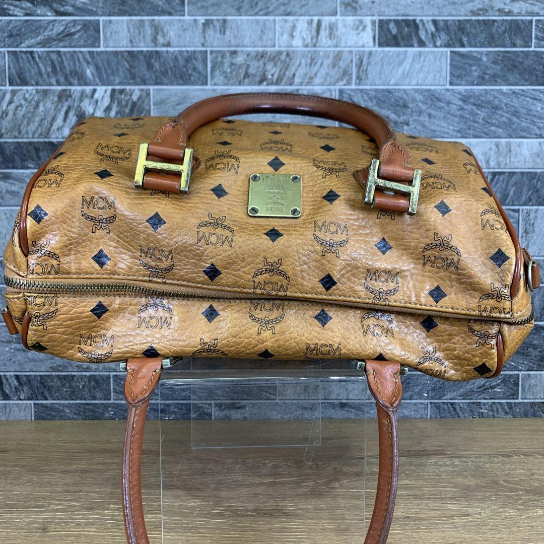 ヴィンテージ　MCM　A6631　レザー　ミニボストンバッグ　MUNCHEN