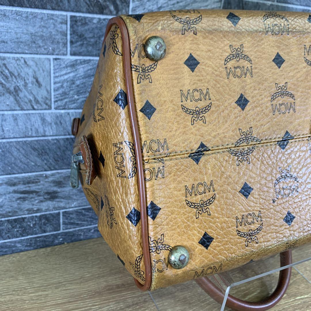 ヴィンテージ　MCM　A6631　レザー　ミニボストンバッグ　MUNCHEN