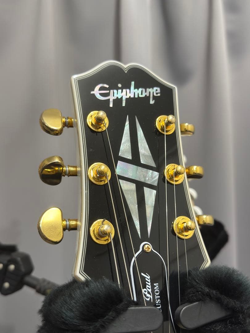 エピフォン レスポールカスタム アルパインホワイト ギブソンヘッド風