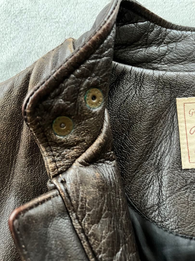 AVIREX ダークブラウン　シングルライダース