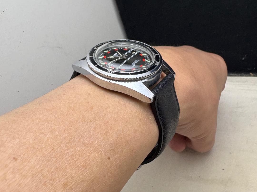 788/稼働 70年代 フランス JAZ ダイバー スタイル 手巻き メンズ