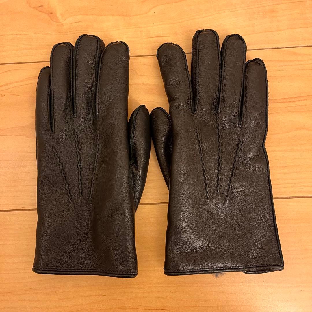 【極美品】DENTS ヘアシープグローブ ラビットファーライニング15-1590