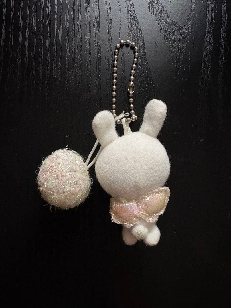 激レア ツインエンジェルス ミニマスコットキーホルダー ラメボール付き　平成